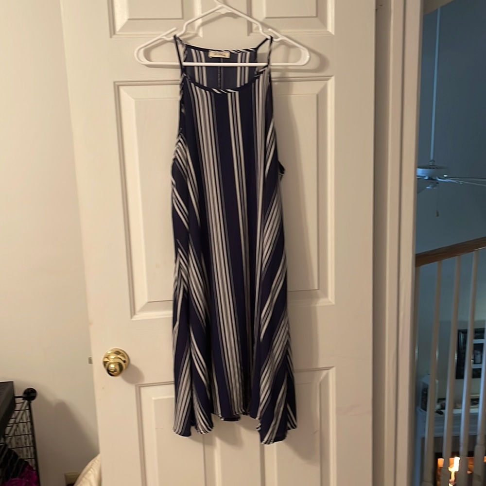 Blue and White Simple Dress